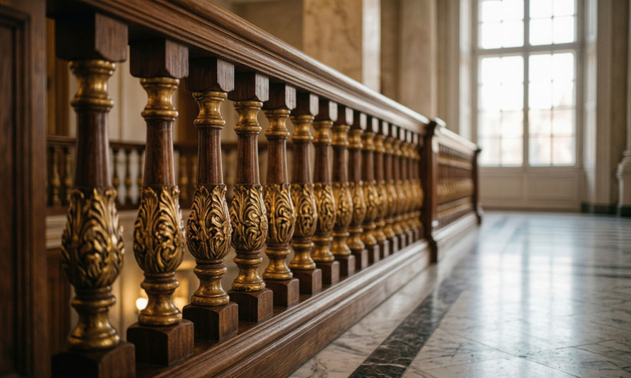 Interior handrail and balustrade
